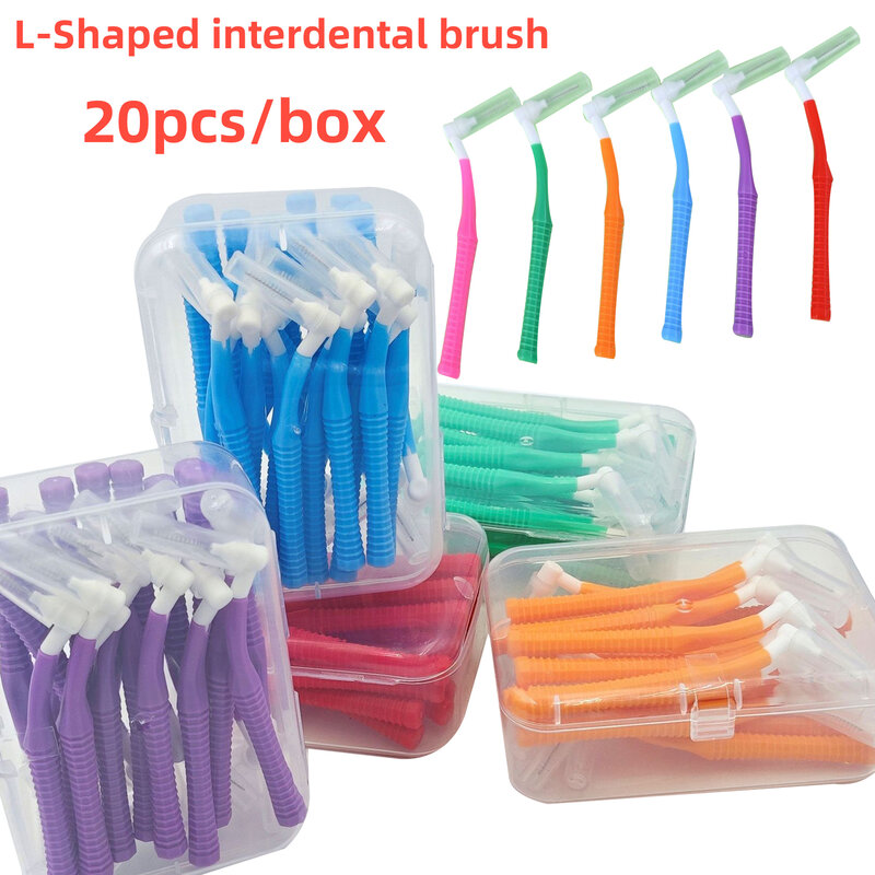 Escova Interdental para Clareamento Dental, Escova de Dentes Tipo L, Palito Ortodôntico, Cuidados de Higiene Oral