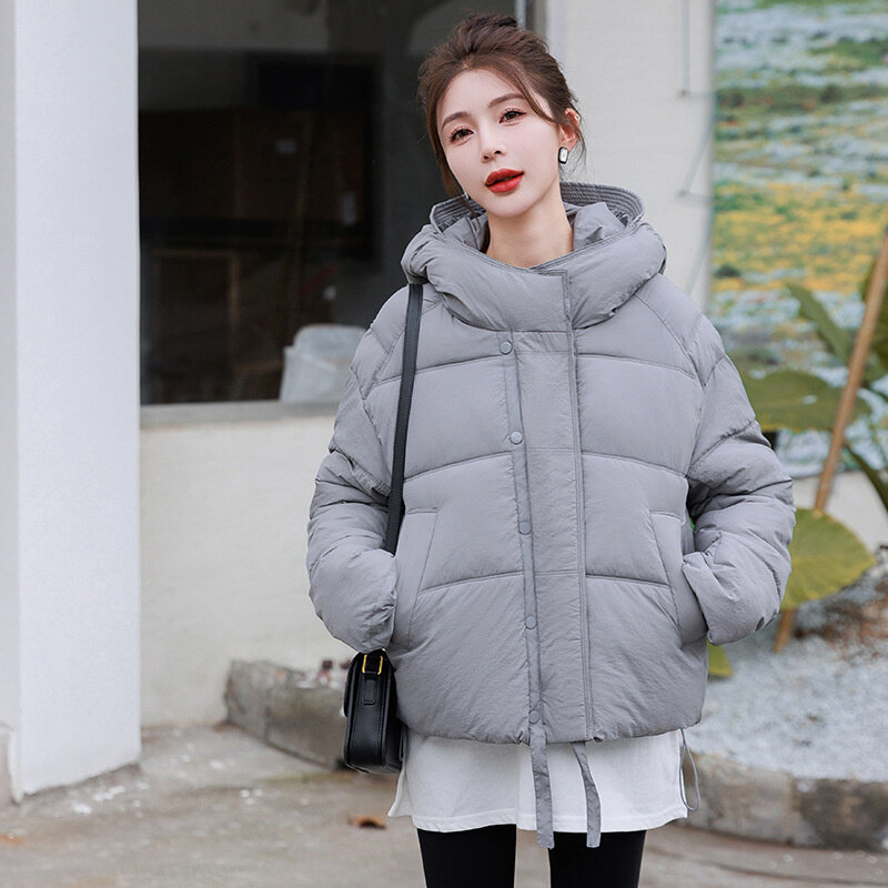 2023 New Down Cotton Coat Winter Jacket Thickened Women‘s Cotton Overcoat Parka Casual Warm Snowfield Hooded Jacket Female
