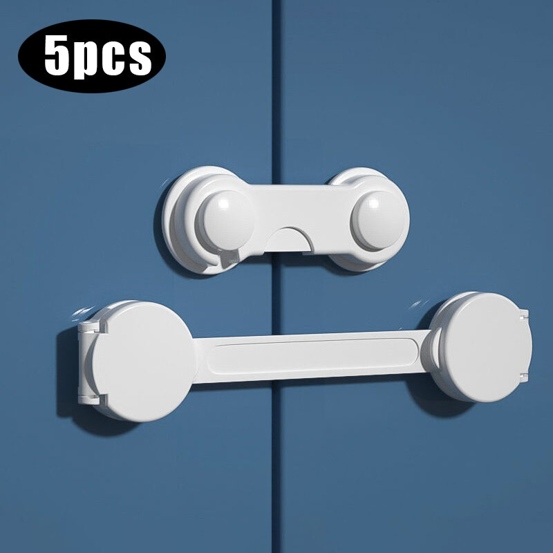 Multi-function Security Protection Locks Baby Safety Cabinet Drawer Door Buckle Home White Toilet Refrigerator Lock 5Pcs/Lot