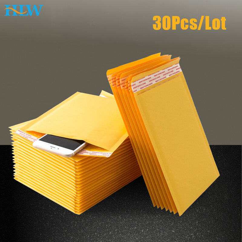 30 Buah/Lot Kerajinan Kertas Gelembung Amplop Tas Spesifikasi Yang Berbeda Mailer Empuk Pengiriman Amplop dengan Gelembung Tas Surat
