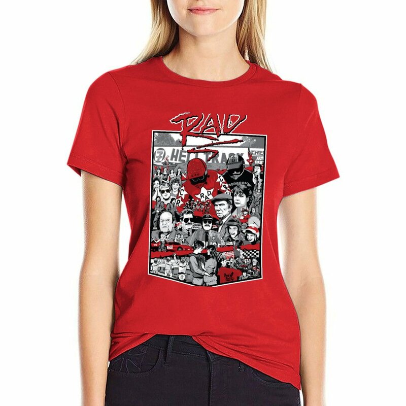 Rad Poster-여성용 특제 33 주년 기념 에디션 티셔츠, 그래픽 티셔츠, 여성 의류, 오버사이즈 블랙 티셔츠