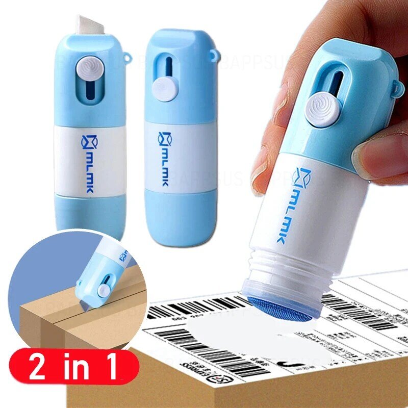 Thermal Paper Correction Fluid Home Office Anti Peep Identity Information Privacy Protector Eraser with Knife Parcel Box Opener