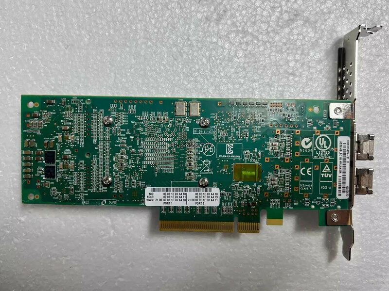 QLogic FC พอร์ตคู่ HBA 16GB HBA การ์ดช่องไฟเบอร์การ์ด QLE2672ไฟเบอร์16กิกะไบต์/วินาทีการ์ดเครือข่ายออปติคอล16G