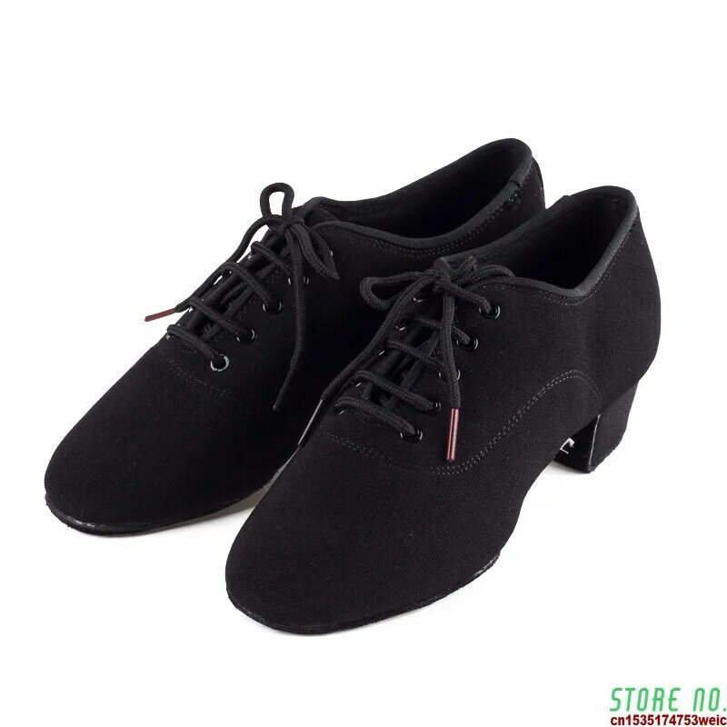 Oryginalne męskie buty łacińskie buty do tańca dorosłe dwupunktowe podeszwy buty dla nauczycieli miękkie buty do tańca podstawowego męskie 417 Oxford Cloth Heel 4.5
