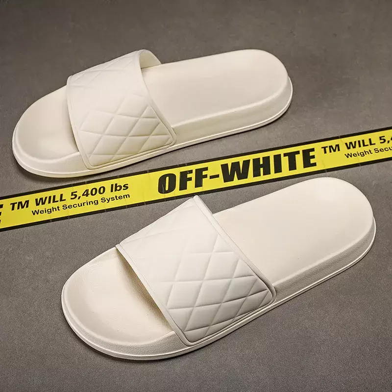 Pantofole nere da uomo infradito 2024 Summer Beach Slides Fashion Outdoor Casual uomo sandali suola spessa Zapatos antiscivolo