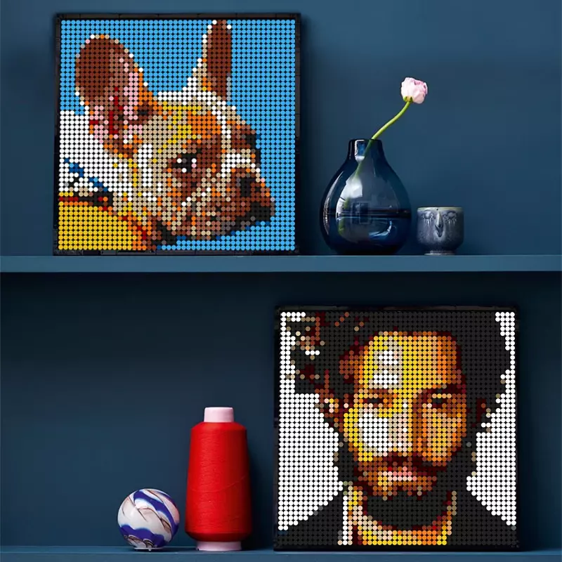 Pixel Art Custom Foto Persoonlijk Portret Huisdieren Kids Mozaïek Schilderen Bouwstenen Diamant Facile Unieke Gift Ideeën Voor Verjaardag