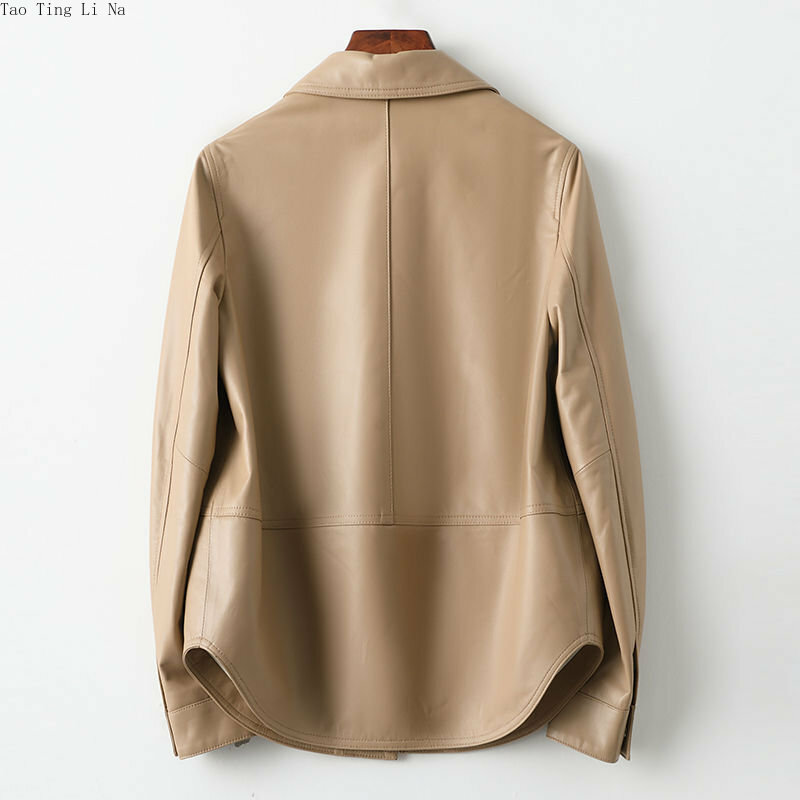 女性の本革のシープスキンジャケット,カジュアル,本物の羊の革のジャケット,h8,2023