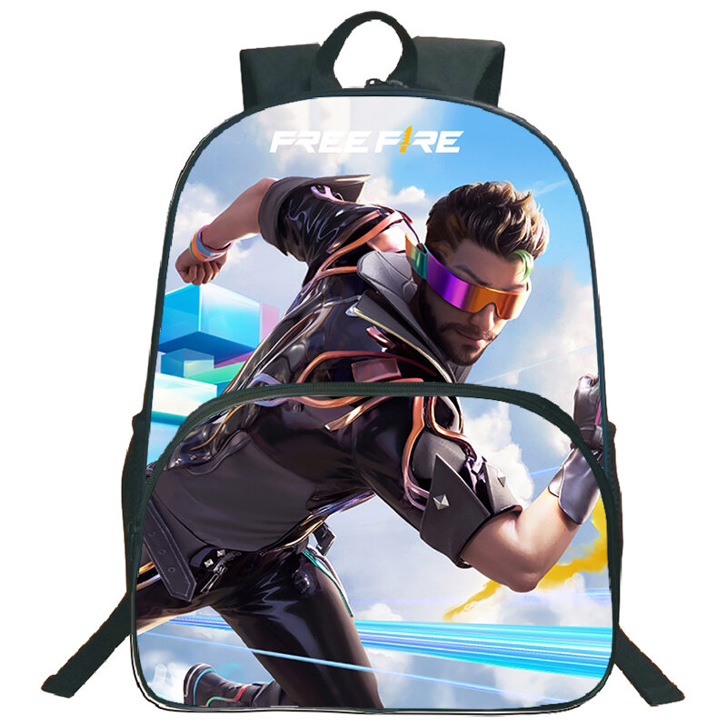 Мужской рюкзак с принтом «Free Fire» для видеоигр, вместительная Дорожная Спортивная портативная школьная сумка для студентов, детский портфель для книг, 16 дюймов