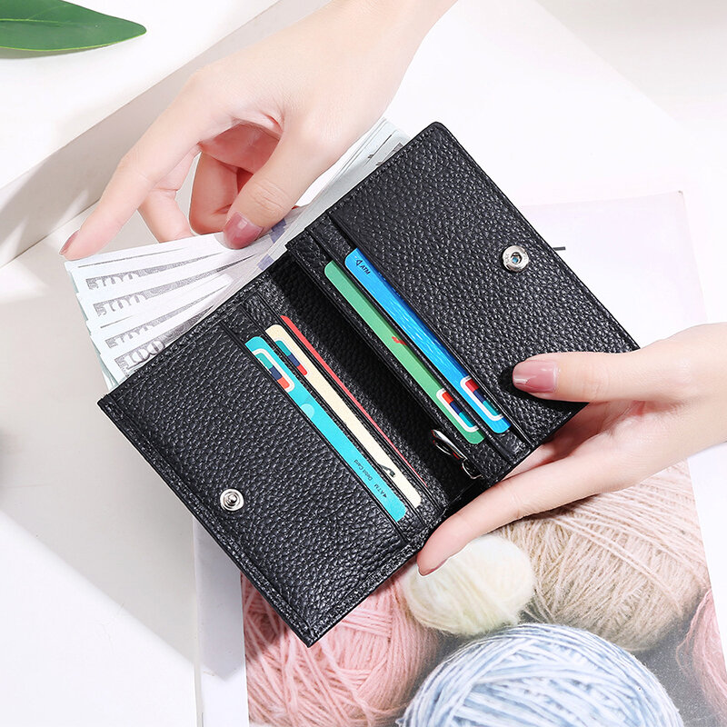 Echtes Leder personal isierte Frau Karten halter benutzer definierte Buchstaben Luxus Design tägliche Münz geldbörse lässig Mode Business Mini Brieftasche