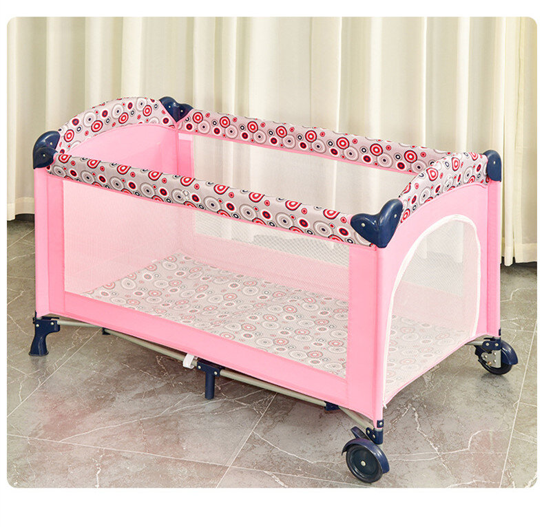 Kids Cribs Baby Bed Wood Baby Furniture  4 in 1 Child Bed