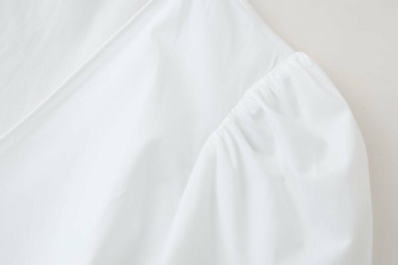 Camisa feminina de manga curta com gola V, blusa justa, laço com renda para cima, retrô, original, nova moda, 2024