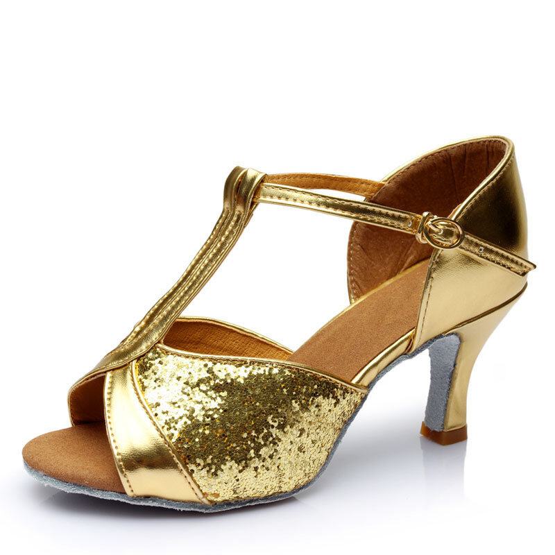Женские туфли для латиноамериканских танцев, атласные туфли на высоком каблуке, с мягкой подошвой, удобные и нескользящие, новинка 2023