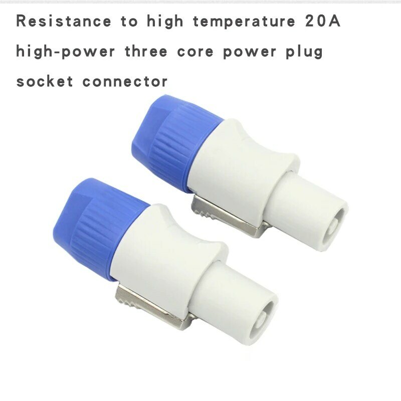 3 PIN AC Powercon Konektor Steker Laki-laki NAC3FCA NAC3FCB AC Power Plug 20A/250V untuk Lampu Panggung Layar LED Biru/Putih