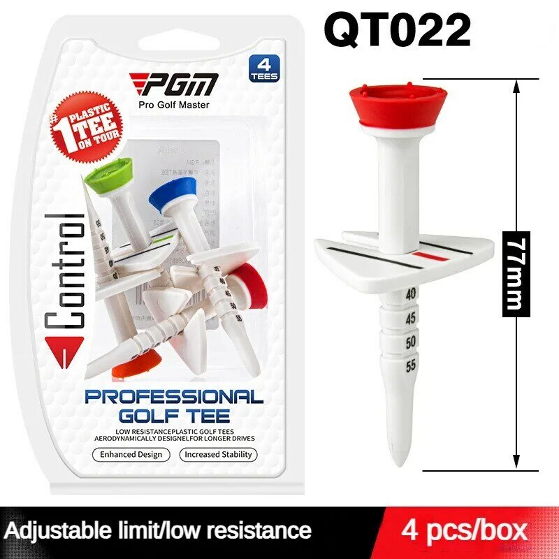 PGM ajustável Golf Tee, Limite Visando Assist, 77mm, 4 Pcs por caixa, QT022
