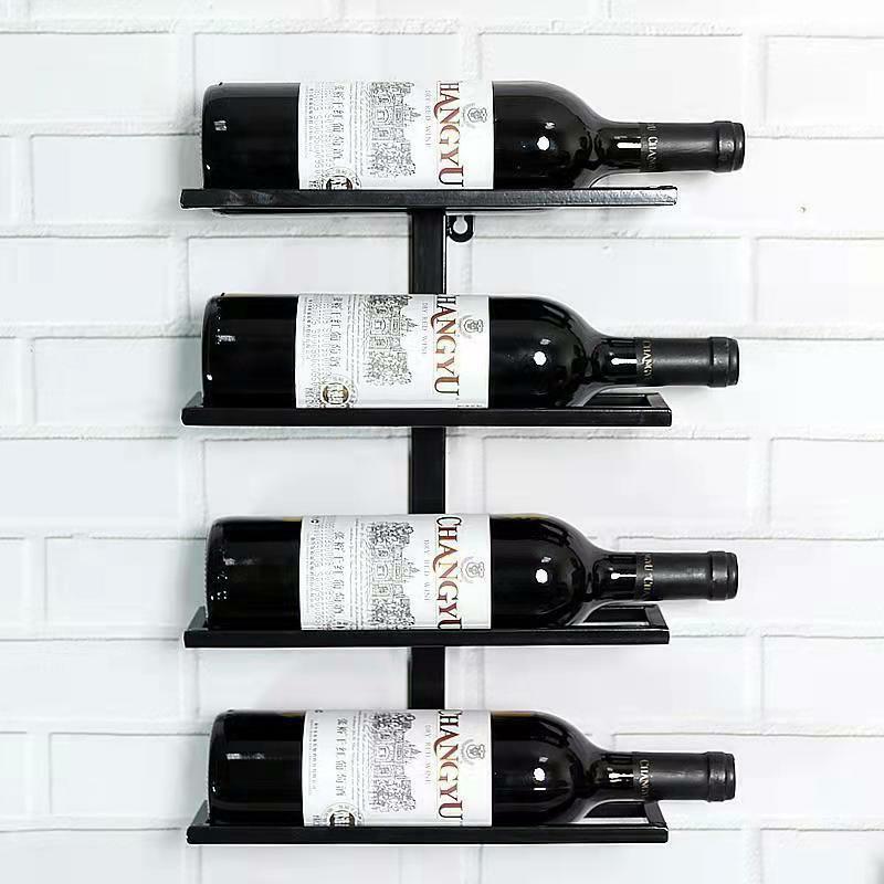 Estante de vino colgante de pared creativo de hierro, estante de exhibición de vino, estante de celosía de botella de vino tinto, gabinete de vino, sala de estar