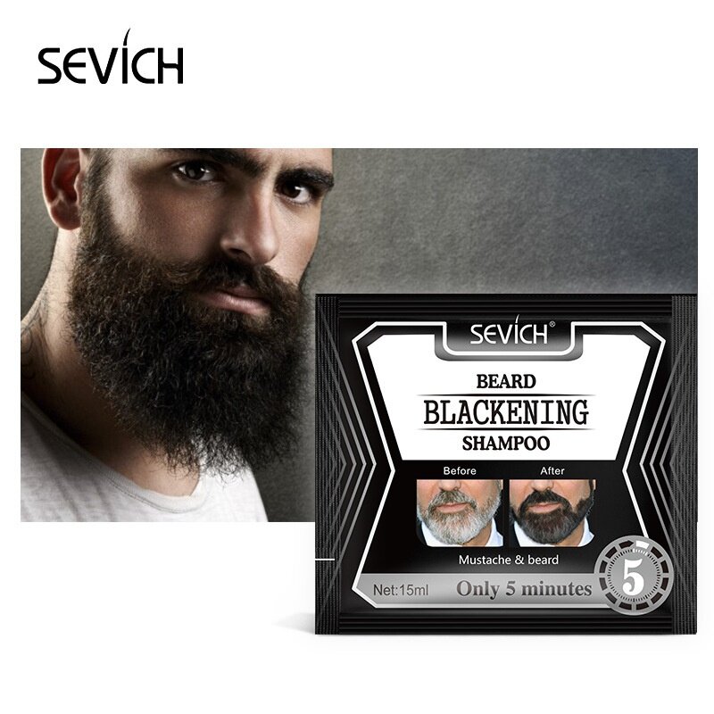 Cover white hair natural black beard moisturizing shampoo sevich plant beard shampoo