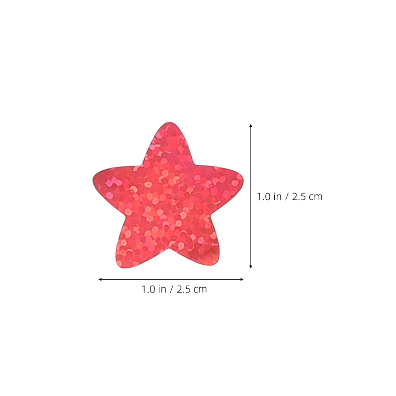 Cinco pontos estrela em forma adesivos decorativos, adequados para jardim de infância recompensa, 1 rolo