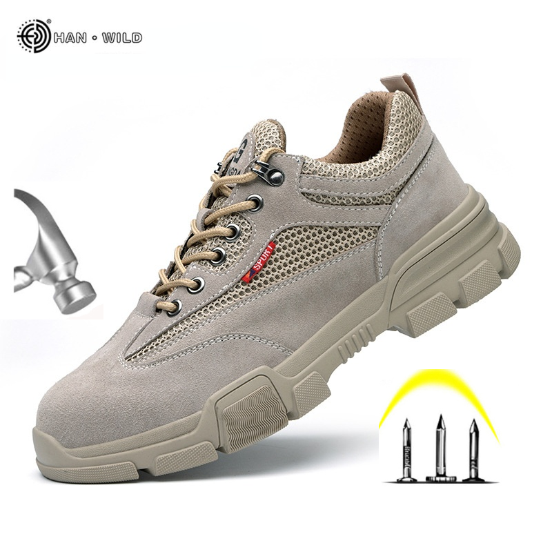 Safety Shoes Men Steel Toe Indestructible Shoes Anti-puncture Work Sneakers Breathable Sefety Work Boots Male Zapatos De Hombre