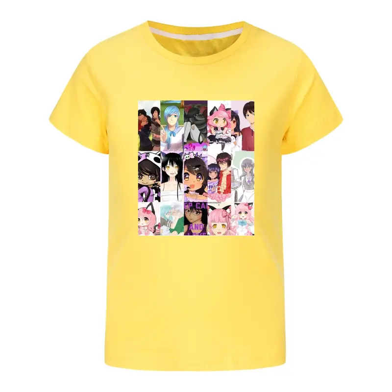 Camiseta de manga curta infantil camiseta para meninos adolescentes, desenhos animados para meninas, tops casuais para bebê, APHMAU, Adam Lycan, verão