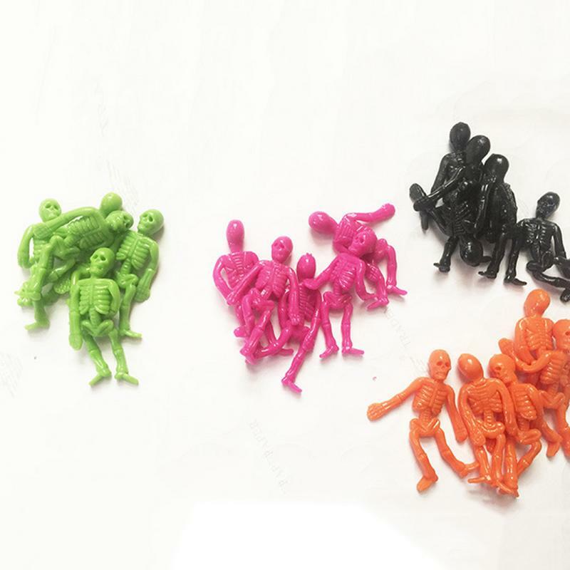 Игрушки для Хэллоуина, разноцветные искусственные наклейки на Хэллоуин, маленькие игрушки