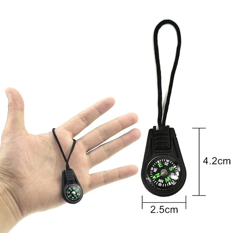 Mini Compass ABS Camping Hiking Pocket Compass Pendant Portable Compass Navigation Climing Riding Holiday Kids Gift Outdoor Tool