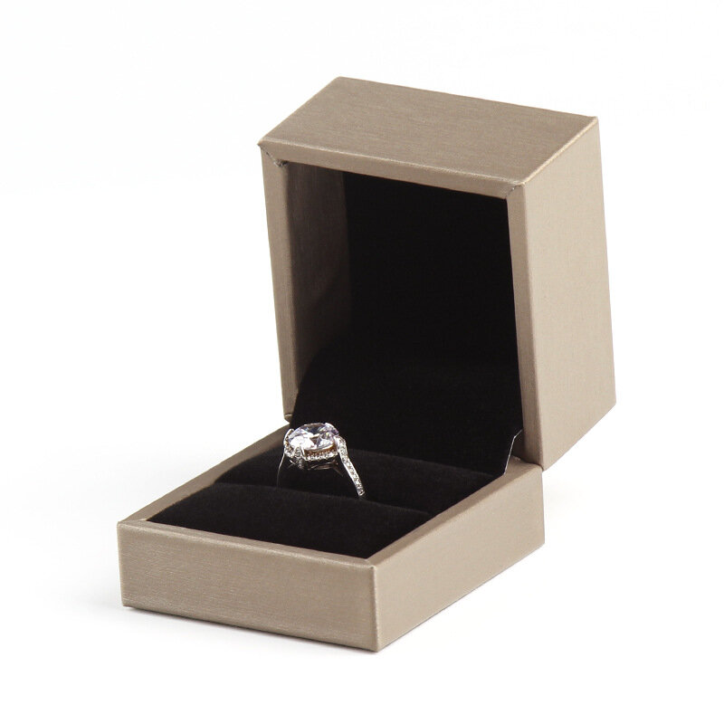 Kotak Hadiah Perhiasan Kulit PU Kelas Atas untuk Wanita Kotak Display Cincin Pasangan Tunangan Pernikahan Casing Penyimpanan Cincin Anting-Anting Kalung