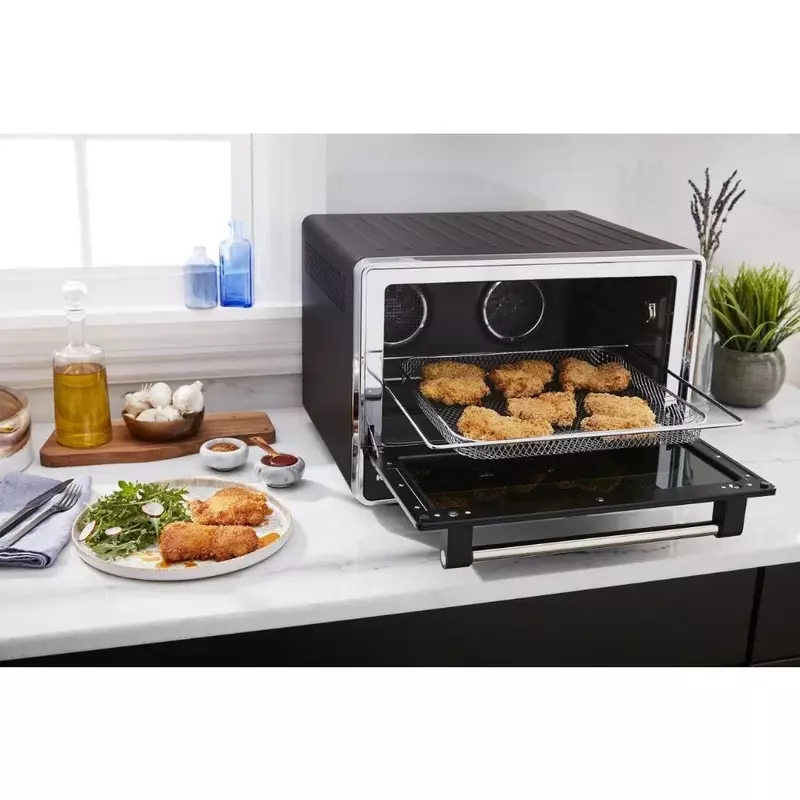 New-Dual Convection Countertop Oven with Air Fry and Temperature Probe - KCO224BM, Black Matte