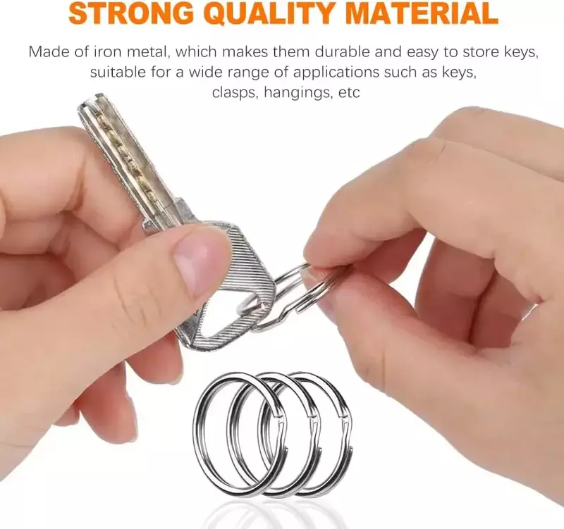 20/100 stücke Edelstahl Schlüssel ring Schlüssel anhänger 25mm runde flache runde geteilte Schlüssel bund polierte Metall Rohling Kreis für DIY Ergebnisse