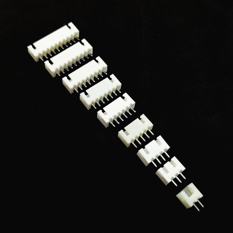 XH2.54 konektor Header Pin lurus jarum lengkung 2P 3P 4P 5P 6Pin 8P 10P 12P 2.54mm Pitch XH UNTUK PCB