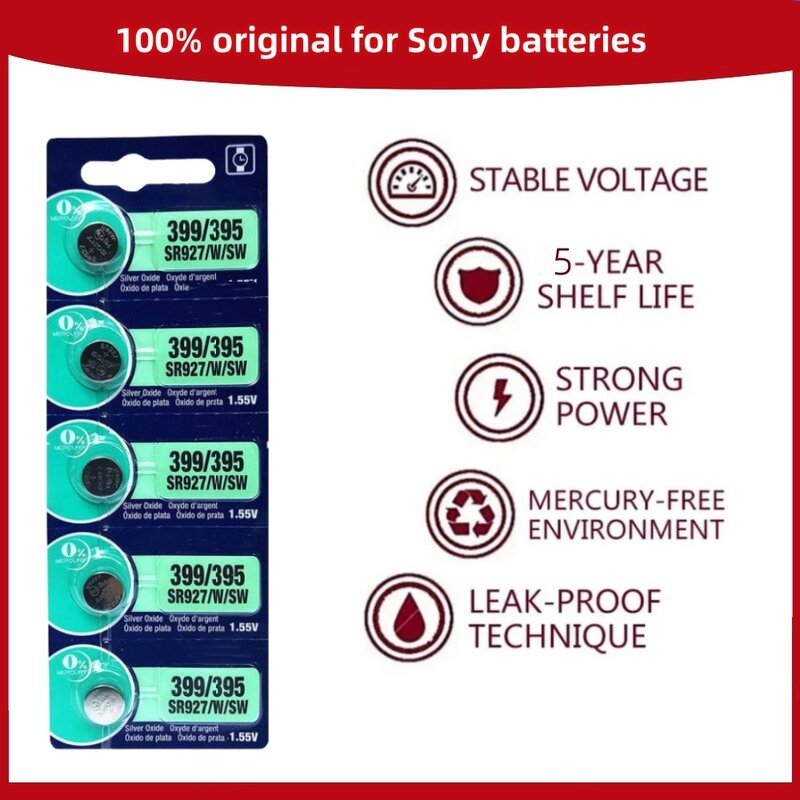 Bateria original do botão do lítio para o relógio, Brinquedos Control Calculator Toy, Sony SR927SW AG7 395 LR927 395AL926F SR927SW