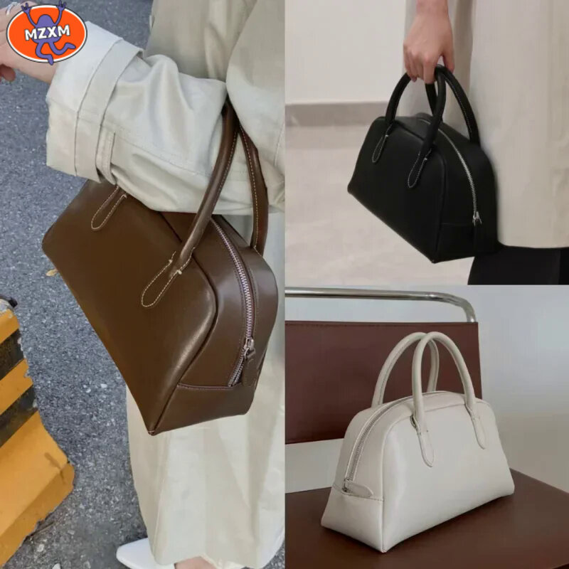 กระเป๋าหนังแท้ดีไซน์หรูหราสำหรับผู้หญิงกระเป๋าถือหนังวัวเข้าได้กับทุกชุดกระเป๋าถือโบลโซ