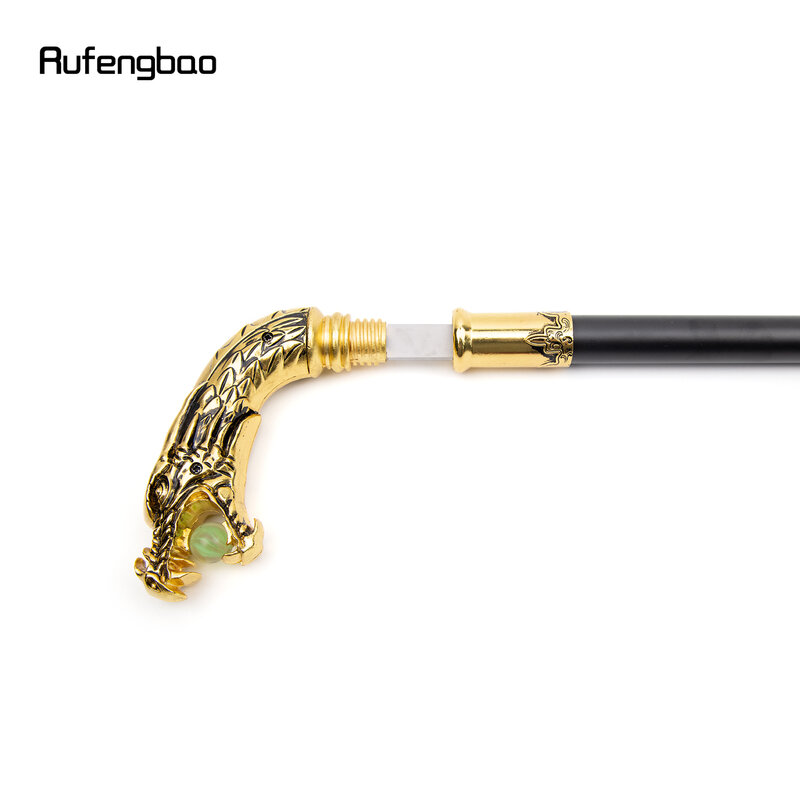 Golden Black Dragon Handle Luxury เดิน Stick ที่ซ่อนอยู่แผ่น Self Defense แฟชั่น Cane แผ่นคอสเพลย์ Crosier Stick 90ซม.