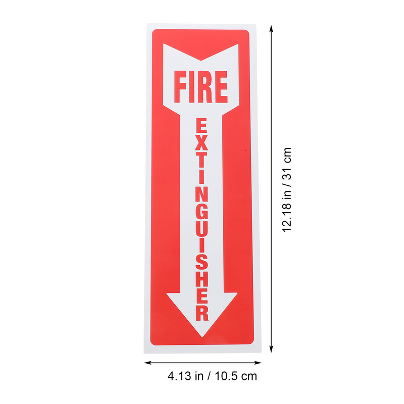 Pegatinas adhesivas para extintor de incendios, letrero de uñas para restaurante, 8 piezas