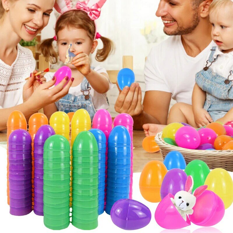 Caja de embalaje de regalo de dulces de huevo de Gacha de conexión de apertura de Pascua, juguetes rellenables para niños, huevos de simulación, juguetes para niños