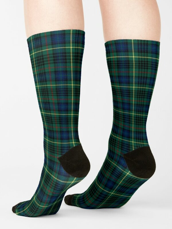 Chaussettes de chasse au tartan pour hommes et femmes, nouveautés de sport, cadeaux drôles courts, Clan Stewart