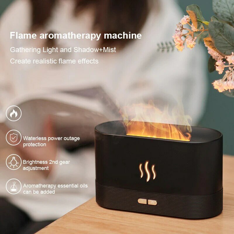 1/3PCS Flame Air Humidifier Ultrasonic Aromatherapy Humidifiers Diffusers Volcano Mist Maker Fragrance Essential Oil