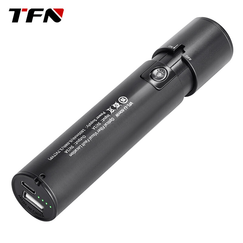 TFN DL15M Tester per cavi in fibra ottica VFL 15KM ricarica penna a luce rossa localizzatore visivo di guasti