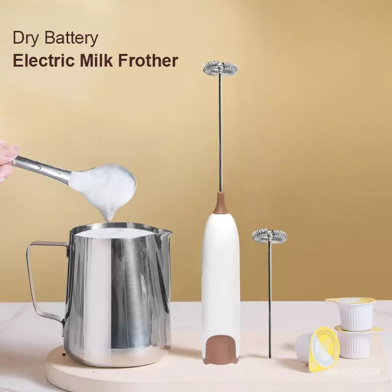 Milk Frother Electric Portable Mini Milk Foamer Maker Stirrer Coffee Cappuccino Creamer Whisk Frothy Egg Beater Kitchen Item