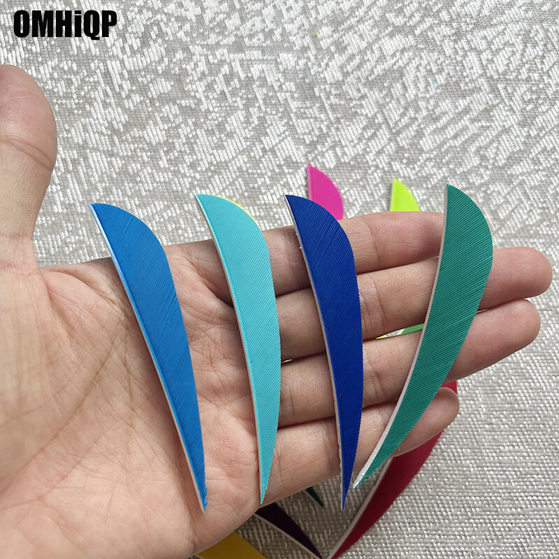 50Pcs Archery Turkey Feather Water Drop 3Inch Natural Fletching DIY Arrows Fletching Right Wing Vanes for Hunting Arrow