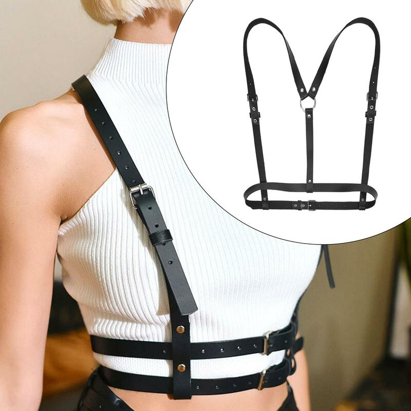 Waist Belt Waistband Body Corset Adjustable Strap Decorative Faux Leather Underbust Corset for Dating Dresses Party Cosplay