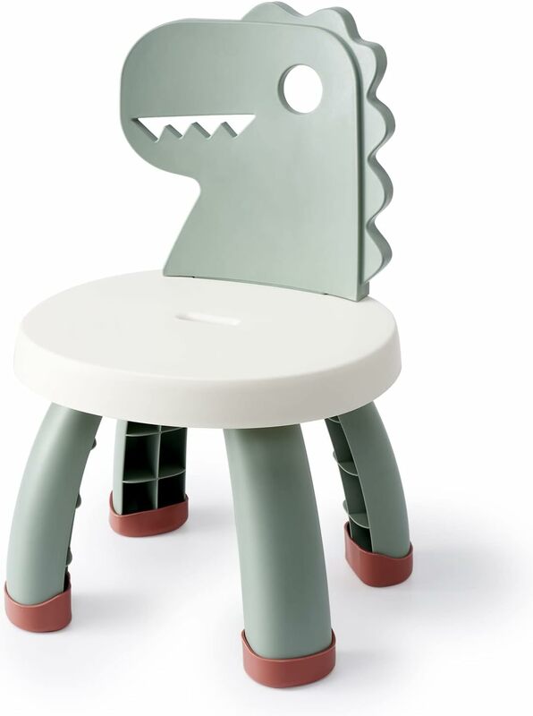 كرسي ديناصور بلاستيكي للأطفال ، مقعد خفيف الوزن ، مقعد مانع للإنزلاق ، متين ومتين ، للاستخدام في الفصول الدراسية والخارجية