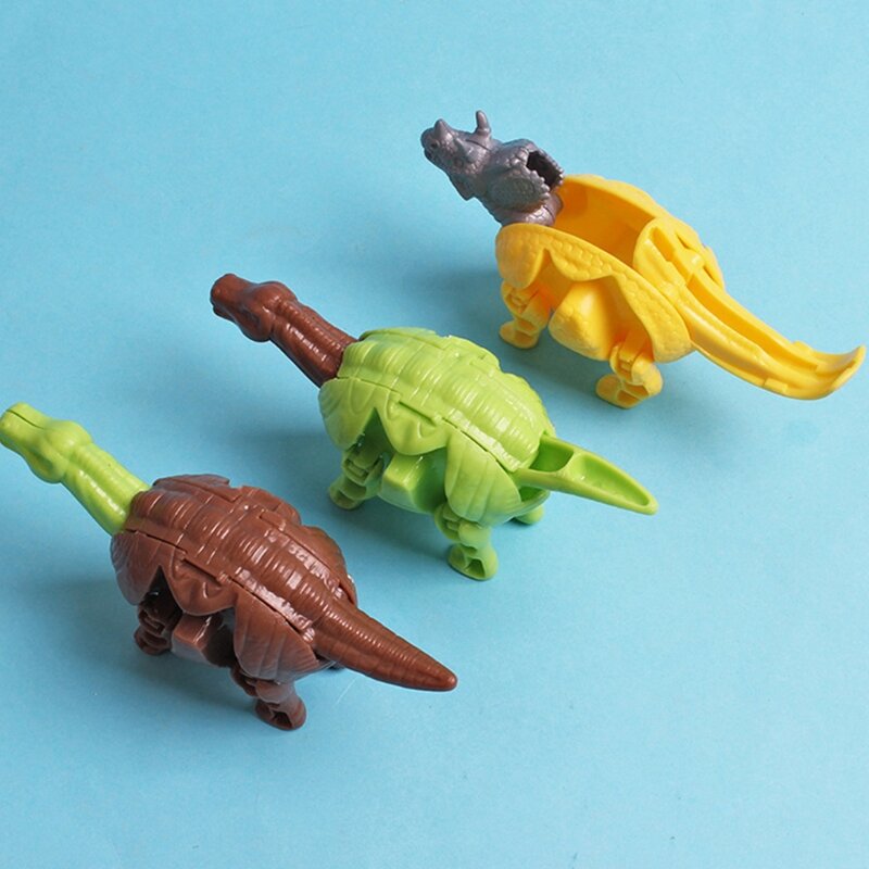 Mainan Telur Dinosaurus Dekorasi Desktop Pengisi Keranjang Paskah Hadiah Pesta untuk Anak-anak Mainan Pesta Lipat Dropship