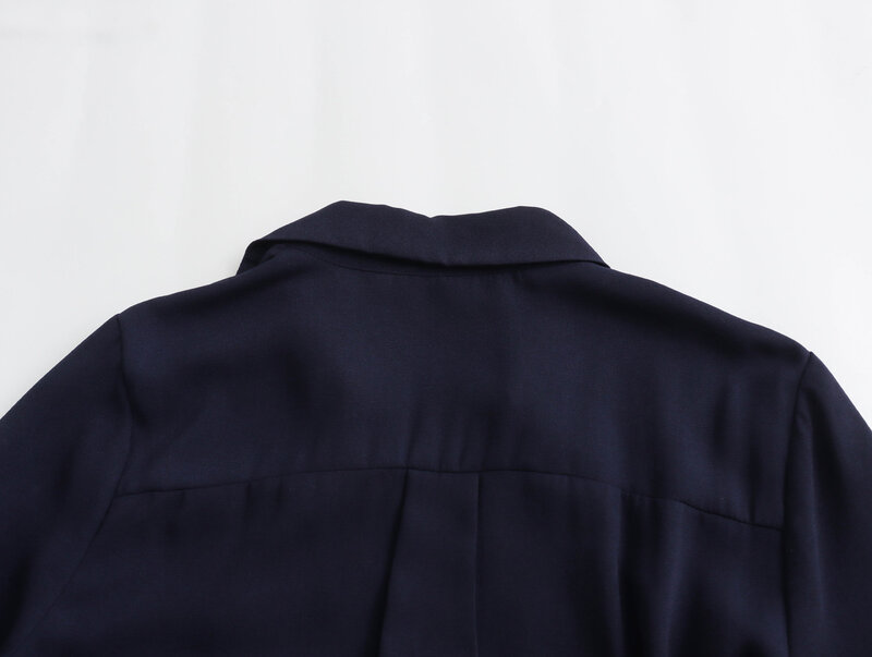 Vestido camisero de manga larga con cinturón para Mujer, prenda elegante, Estilo Vintage, Otoño, 2024