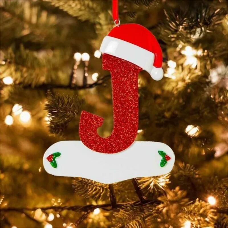 Украшение для рождественской елки, подвеска с буквами, 26 букв, домашний праздник, акриловая подвеска «сделай сам», Рождество 2023, новогодний декоративный орнамент, Рождество
