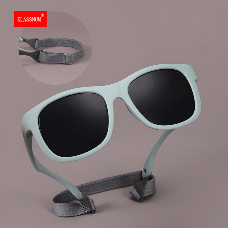 Gafas de sol polarizadas para niños de 1 a 3 años, lentes de seguridad para niños y niñas, gafas para bebés, montura suave con cordón UV400, 2022