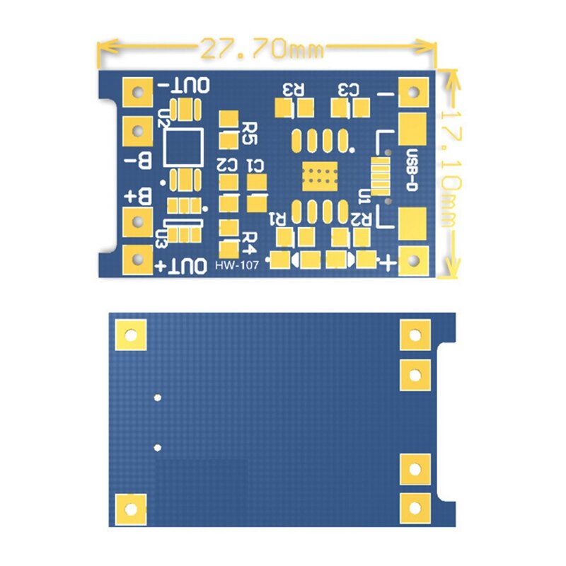 บอร์ดชาร์จแบตเตอรี่ลิเธียม18650ไมโคร USB TP4056จำนวน50ชิ้นโมดูลที่ชาร์จ1A 5V สีฟ้า PCB