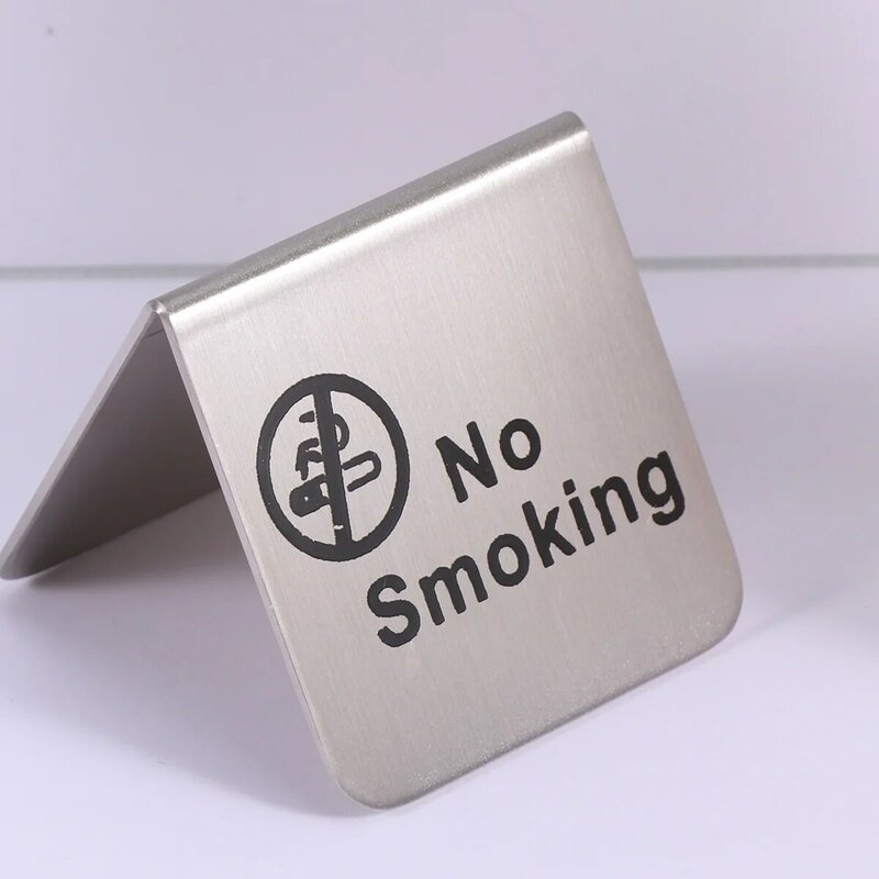 No Signs For Outdoor Teepee Tables Stainless Steel Smoking Card