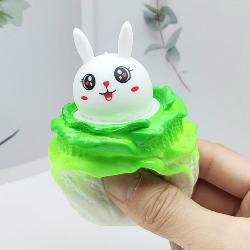 Cabbage Rabbit&Pig Cup Squeeze Toys Cute Cartoon Stress Relief Antistress Toys Gifts Pinching Kids Children Toy Sensory F2D2