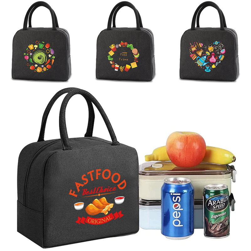 Lunch Carry Bag Insulated Thermal Portable Bags for Women Children school Trip lunch Picnic Dinner Cooler food Canvas Handbags