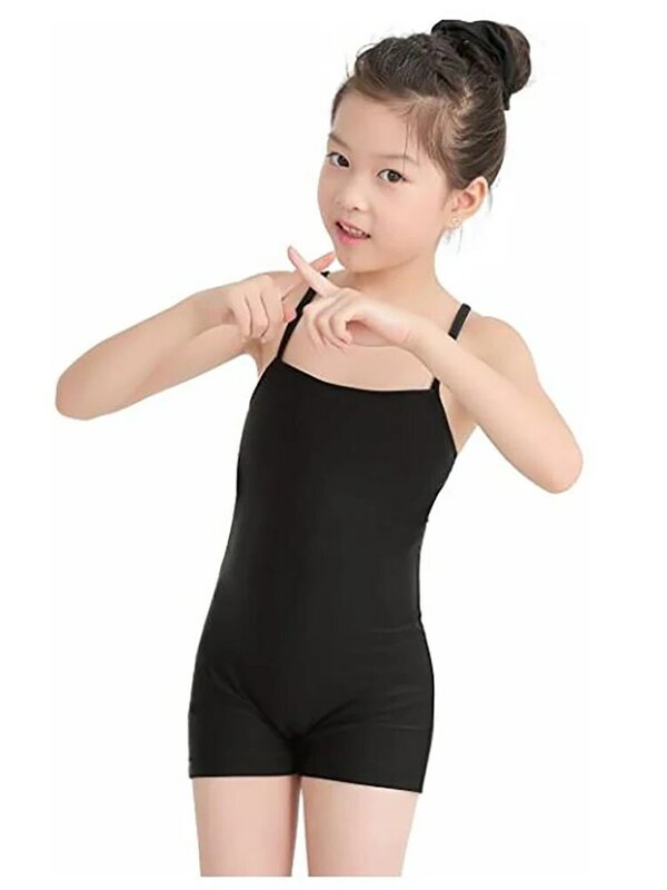 Speerise Girls Nylon Spandex Y-Back Camisole Short Unitard Sleeveless Gymnastic Kids Biketards for Toddlers Dance Costume
